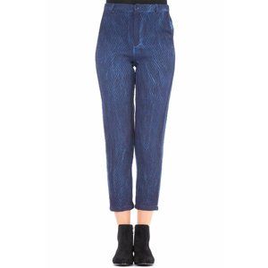 Mes Demoiselles Paris Octave Jacquard Pants Trouser Blue Cotton S New